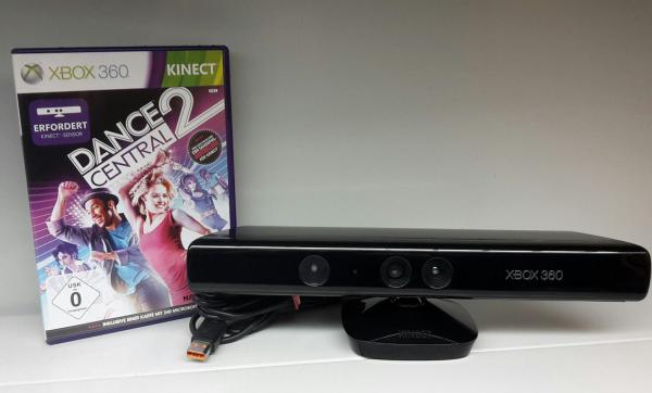 Microsoft Kinect Sensor Kamera + Dance Central 2 - Game XBOX 360